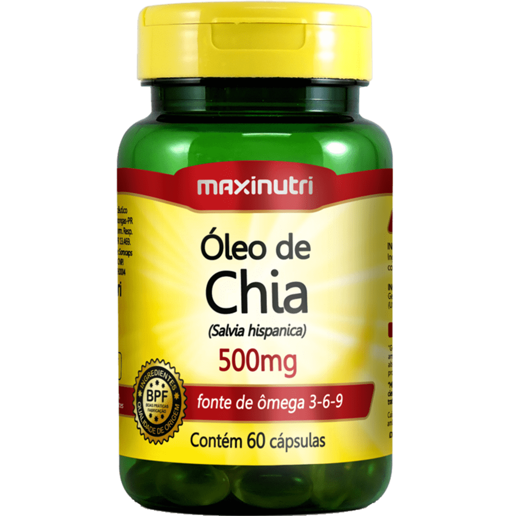 Ficha técnica e caractérísticas do produto Oleo de Chia 60Cps 500Mg Maxinutri