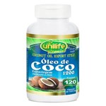 Ficha técnica e caractérísticas do produto Óleo de Coco (1200mg) 120 Cápsulas - Unilife