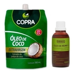 Óleo De Coco 500ml Pouch Copra + Óleo De Rícino 100ml Farmax