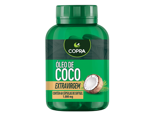 Ficha técnica e caractérísticas do produto Óleo de Coco Extravirgem Copra 60 Cápsulas