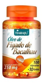 Ficha técnica e caractérísticas do produto Óleo De Fígado De Bacalhau 250mg 110 Cápsulas - Tiaraju