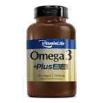 Ficha técnica e caractérísticas do produto Óleo de Peixe ÔMEGA 3 + Plus (DHA 400, EPA 600) 1000mg - VitaminLife - 90 Softgels