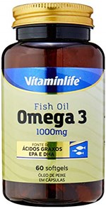 Ficha técnica e caractérísticas do produto Omega 3 1000 Mg - 60 Cápsulas, VitaminLife