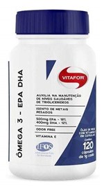 Ficha técnica e caractérísticas do produto Omega-3 1000mg 165 Epa 130 Dha 120 Cápsulas - Vitafor