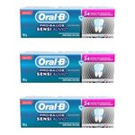 Ficha técnica e caractérísticas do produto Oral B Pro Saúde Sensi Alívio Creme Dental 90g - Kit com 03