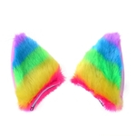 Ficha técnica e caractérísticas do produto Orelhas Gato colorido do Comic Forma Plush Cabelo Clip traje Ears Feminino Cosplay