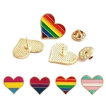 Orgulho Alegre Do Arco-íris Esmalte Pinos De Metal Badges Coração Para Lesbian Gay Mochilas Roupas Acessórios Presentes Jóias