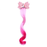 Ficha técnica e caractérísticas do produto Ornamento do cabelo Figurino Clipe Kid menina do cabelo peruca bowknot Gradiente Princesa Cosplay Partido
