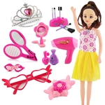 Ficha técnica e caractérísticas do produto Ornamentos de maquiagem Brinquedos Girl Doll Acess¨®rios Set Fam¨ªlia Brinquedos infantis