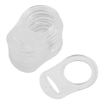 Ficha técnica e caractérísticas do produto 10pcs multi Silicone Limpar Baby Manequim Pacifier Holder Clip Adaptador para Anéis transparentes