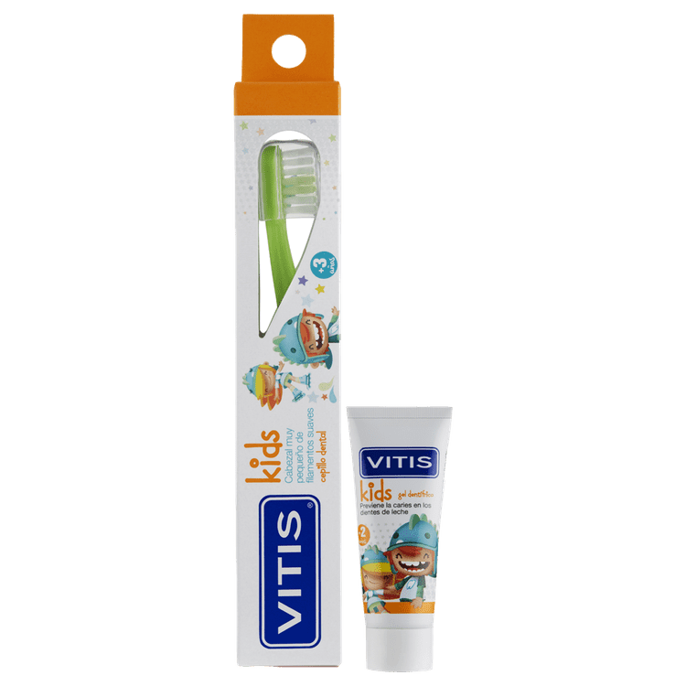 Ficha técnica e caractérísticas do produto Pack Cepillo Dental Junior + Gel Vitis 1 Unid. + Gel 15 Ml