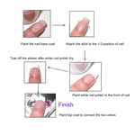 Ficha técnica e caractérísticas do produto 3 pacotes Francês Manicure Nail Art Form Fringe Um estilo