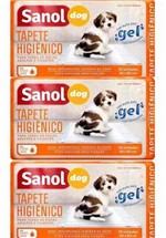 3 Pacotes Tapete Higienico para Cachorro Sanol Dog - 80x60cm ao Todo 90 Unidades
