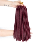 Ficha técnica e caractérísticas do produto 3 Pakes Blonde Faux Locs Crochet Hair 18inches Synthetic Braiding Hair 24 Roots Crochet Hair Extensions Soft Dreadlocks Extenions