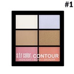 Paleta 6 cores Contorno SFR Color Blush, Bronzer, Highlight