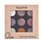 Ficha técnica e caractérísticas do produto Paleta Shine de Glitter Cremoso 9 Cores - Ruby Rose