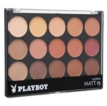 Ficha técnica e caractérísticas do produto Paleta Sombra 15 Cores Matt Playboy