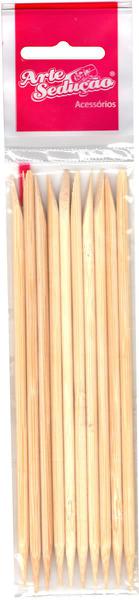 Ficha técnica e caractérísticas do produto Palito Bambu Ponta Chanfrada 15cm Pct 10 Unidades - Arte Sedução