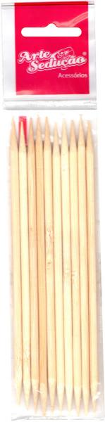 Ficha técnica e caractérísticas do produto Palito Bambu 2 Pontas 15cm Pct 10 Unidades - Arte Sedução