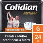 Ficha técnica e caractérísticas do produto Pañales de Adulto Cotidian Premium Incontinencia Fuerte Talla G 24 Unid.