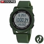 Ficha técnica e caractérísticas do produto PANARS Fashion Waterproof Running Step Counter Men's Sports Electronic Watch