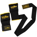Ficha técnica e caractérísticas do produto Par de Luvas de Treinamento com Bandagem Embutida Gel System Preta Vollke