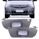 Ficha técnica e caractérísticas do produto Par Quebra Tapa Sol Corsa Hatch Sedan 02 03 04 05 a 10 Cinza com Espelho - Newtec