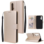 Ficha técnica e caractérísticas do produto Para HUAWEI honra 20 Flip Phone Case protetor de couro com 3 Card Posição Buckle projeto da tampa do telefone