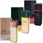 Ficha técnica e caractérísticas do produto Paris Elysees Kit Perfume Caviar Style + Amber + Black