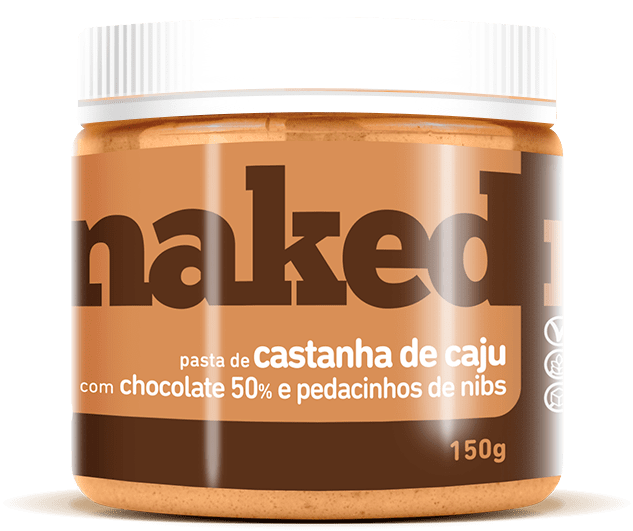 Pasta de Castanha de Caju com Chocolate 50% e Nibs Naked Nuts 150g