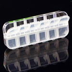 Ficha técnica e caractérísticas do produto 2pcs 12 compartimento vazio plástico armazenamento caso Pedrinhas Dired Flor Nail Art Produtos Brinco Jóias Container Organizer Box