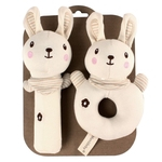 Ficha técnica e caractérísticas do produto 2 PCS Shake Stick Set Infant Pacify Hand Rattle Toy Cute Animal BB Sticks
