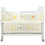 Ficha técnica e caractérísticas do produto 2pcs Baby Anti-collison respirável dos Desenhos animados IMPRESSÃO de Segurança do Bebé Cerca Bed