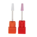 Ficha técnica e caractérísticas do produto 2pcs Diamond Salon DIY Nail Art Brocas Manicure Cabeça de polimento elétrico Branco + Rosa