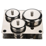 Ficha técnica e caractérísticas do produto 3Pcs Mini Stainless Steel Nail Tips Cup Dappen Dish Liquid Powder Holder AU