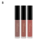 Ficha técnica e caractérísticas do produto 3 Pcs Moda Feminina Matte Effect Liquid Lipstick Cosméticos Sexy Lip Gloss Kit