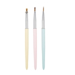 Ficha técnica e caractérísticas do produto 3pcs Nail Art Brushes Kit prego pintura Pen Set Dotting