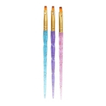 Ficha técnica e caractérísticas do produto 3pcs Nail Art Pen Set Escova Manicure Ferramenta de Desenho Flor Pintura Pen