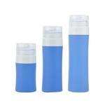 Ficha técnica e caractérísticas do produto 3pcs Perfume vazio Essential Oil Rosto Loção Maquiagem Dispenser Bottle Containers Azul Viagem