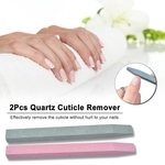 Ficha técnica e caractérísticas do produto 2pcs Quartz Cuticle Remover Trimmer Nail Art Ferramenta Manicure