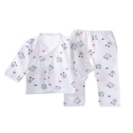 Ficha técnica e caractérísticas do produto 2pcs / set Bebê recém-nascido Roupa interior Roupa manga comprida Tops + Pants Moda Suit
