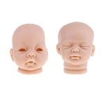 Ficha técnica e caractérísticas do produto 2 Pçs Vinil Realista Cabeça De Boneca De Bebê Para 22 Dolls 20 20 Dolls Dolls Bonecas Reborn Pele Normal