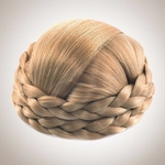 Ficha técnica e caractérísticas do produto Pedaços De Cabelo Trançado De Fibra Sintética Para Mulher, Clip-in Hair Chignon Para Mulheres