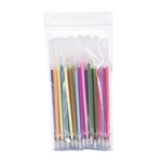 Ficha técnica e caractérísticas do produto 12/24/36/48 pintura da cor Gel Pen Refills Set Glitter Colorido Escrita Pen Refill Rod conjunto de canetas Recargas