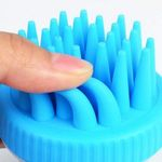 Ficha técnica e caractérísticas do produto Pente Escova Cães Massagem Silicone Cleaning Azul
