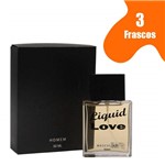 Ficha técnica e caractérísticas do produto Perfume Afrodisíaco Masculino Liquid Love Man 50ml (3 Vidros)