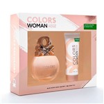 Ficha técnica e caractérísticas do produto Perfume Colors Rose Woman 80ml + Hidratante 75ml