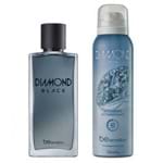 Ficha técnica e caractérísticas do produto Perfume Diamond Black + Desodorante Antitranspirante Diamond Man BE Emotion | Combo: Perfume + Desodorante
