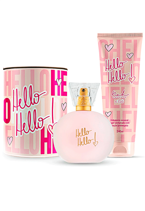 Ficha técnica e caractérísticas do produto Perfume Feminino Hello Nah Cardoso Deo ColÃ´nia Lata 100 Ml + Hidratante 240 Ml - Multicolorido/rosa - Dafiti
