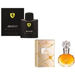 Perfume Ferrari Black 125ml + Perfume Royal Marina Diamond Eau de Toilette Feminino 100ml